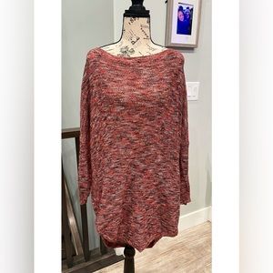 EXPRESS Criss Cross Back 3/4 Sleeve Loose Neck Sweater Size Large Lightly Worn